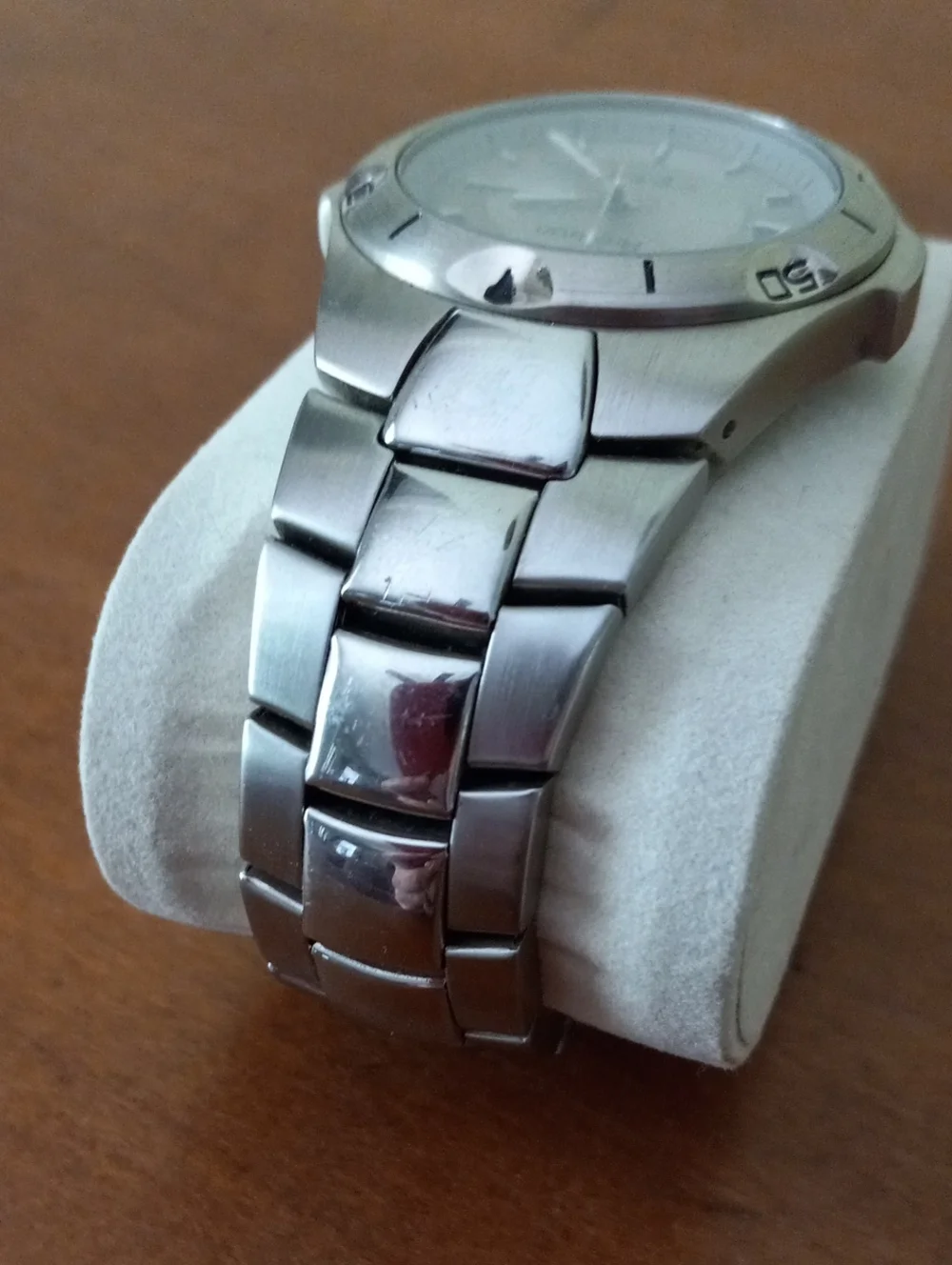 Armitron 20/1797 Silver Stainless Steel Men’s Watch with White Dial